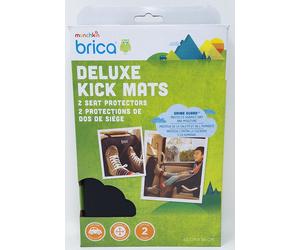 Munchkin Deluxe Extra Large Car Seat Kick Mats 2Pk, Black, New
