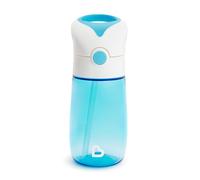 Munchkin Flip and Go Tritan Straw Cup, 12 Ounce, Blue 1 Count (Pack of 1)