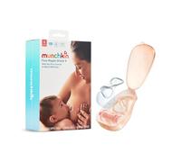 Munchkin Flow Breastfeeding and Latch Monitor | Nipple Shield for Newborn with See-Thru Channel to Check Milk Flow, Breastfeeding Essentials and Nursing Support for Mum | Silicone | 16mm