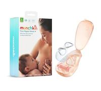 Munchkin® Flow Nipple Shield + with See-Thru Channel to Watch Milk Flow - Nurse Confidently and Meet Your Breastfeeding Goals, Silicone - 24mm
