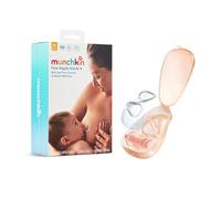 Munchkin® Flow Nipple Shield + with See-Thru Channel to Watch Milk Flow - Nurse Confidently and Meet Your Breastfeeding Goals, Silicone - 28mm