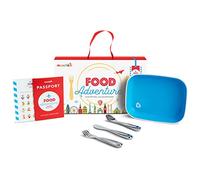 Munchkin Food Adventure Splash Toddler Dining Set, Includes Plate and Stainless Steel Utensils, Blue