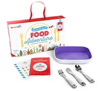 Munchkin® Food Adventure Splash™ Toddler Dining Set, Includes Plate and Stainless Steel Utensils, Purple, Gift Set