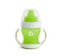 Munchkin Gentle Transition Baby Cup, Babies & Toddlers Sippy Cups with Handles & Lids, BPA Free Non Spill Cup, Dishwasher Safe, Leakproof Silicone Childrens Cups for 4+ Months - 4oz/118ml, Green