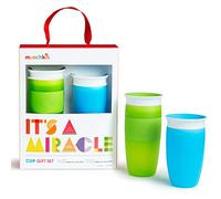 Munchkin® It's a Miracle! 360 Sippy Cup Gift Set, Includes 10oz & 14oz Miracle® 360 Cup, Blue/Green