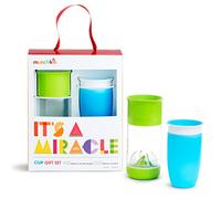 Munchkin® It's a Miracle! 360 Sippy Cup Gift Set, Includes 10oz Miracle® Cup and 14oz Miracle Fruit Infuser, Blue/Green