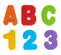 Munchkin Learn Baby Bath Foam Letters & Numbers, Mess-Free Baby Bath Toys & Shower Toys, Sticks on Tiles & Porcelain, Creative Toddler Bath Toys