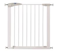Munchkin Lindam Stair Gate | Sure Shut Axis Toddler & Baby Gate | Pressure Fit | For Stairs & Doorways, Easy Install No-Screws | 76-82cm| White