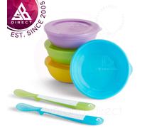 Munchkin Love A Bowls Set with Lids and 2 Soft Tip Spoons│For 6+ months Toddler