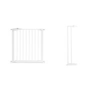 Munchkin Maxi Secure Pressure Fit Gate for Toddlers, Babies & Dogs - Safety Gate for Stairs & Doorways, Easy Install No-Screws,Bundle of Gate and 7cm extension 76-96cm, White