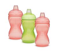 Munchkin Mighty Grip Cups | Trainer Toddler & Baby Bottle| BPA Free | Non Spill |Leakproof | Baby Weaning Cup from 9+ Months | Toddler Bottle 10oz/296ml| 3 Pack | Pink & Green