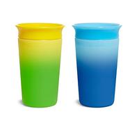 Munchkin Miracle 360 Cups| Colour Changing Toddler Cup| BPA Free Baby & Toddler Sippy Cup| Non Spill Cup| Baby Cup| Leakproof Childrens Cups|12+ Months| 9oz/266 ml| 2 Pack| Yellow&Blue