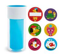 Munchkin Miracle 360 Insulated Sippy Cup, Includes Stickers to Customize Cup, 9 Ounce, Pink
