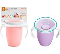 Munchkin Miracle 360 Sippy Cups 2 Pack | Trainer Toddler Cup | BPA Free Baby & T