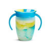 Munchkin Miracle 360 Trainer Sippy Cup with Handles Spill Proof 7 Ounce Tropical Swirl Blue/Multi