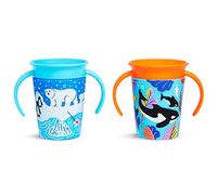Munchkin Miracle 360 Wildlove Sippy Cup, 6 Oz, 2 Pack, Orca/Polar Bear
