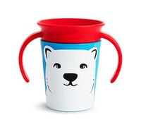 Munchkin Miracle 360° WildLove Trainer Cup| 6 oz/177 ml |Spill-Proof| BPA-Free Toddler Cup with 360° Drinking Edge - Eco-Friendly Packaging | Polar Bear