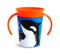 Munchkin Miracle 360° WildLove Trainer Cup| 6 oz/177 ml |Spill-Proof Weaning Cup| BPA-Free Toddler Cup with 360° Drinking Edge - Eco-Friendly Packaging |Orca