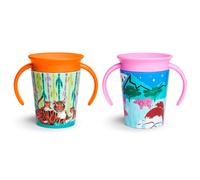 Munchkin Miracle 360 Wildlove Trainer Cup 6 Oz 2 Pack Tiger/Rhino