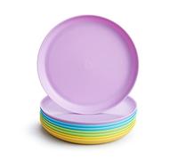 Munchkin Multi Toddler & Baby Plates Set| Bright Kids Plastic Plates| Dishwasher Safe & Stackable| BPA Free Dish| 8 Pack