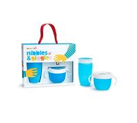 Munchkin Nibbles and Giggles Toddler Gift Set, Includes 10 oz Miracle 360 Cup and Snack Catcher, Blue