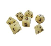 Munchkin Polyhedral Dice Set Tan/Brown | Custom Dice, Perfect for use with Steve Jackson Games, DND, RPGs, Tabletop Games, and Role-Playing Adventures