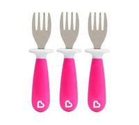 Munchkin Raise Toddler Fork Set, Pink 3 Piece Set
