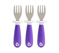 Munchkin Raise Toddler Fork Set, Purple, 3 Piece Set