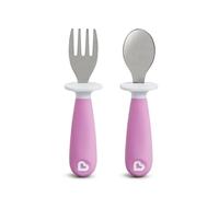 Munchkin Raise Toddler Fork & Spoon Set, Purple