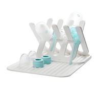 Munchkin Silicone Drying Rack and Mat, Holds 8 Baby Bottles with Room for Pump Parts, Pacifiers, and Small Accessories