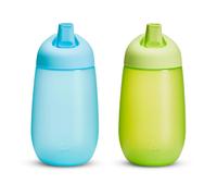 Munchkin Simple Clean Toddler Sippy Cups Spill Proof 10 Ounce Blue/Green