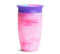 Munchkin Sippy Cups for Toddlers 1-3, Spill Proof Miracle 360 Cup, 10 Ounce, Tie Dye, Pink