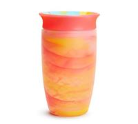 Munchkin Sippy Cups for Toddlers 1-3, Spill Proof Miracle 360 Cup, 10 Ounce, Tropical Swirl, Orange/Multi