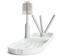 Munchkin Travel Drying Rack with Bottle Brush| Dry up to 3 Baby Bottles at Once | Includes Extendable Silicone Brush with Nipple in Hand | Baby Essentials