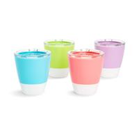 Munchkin Splash Open Toddler Cups with Training Lids 7 Ounce Multicolored 4 Pack