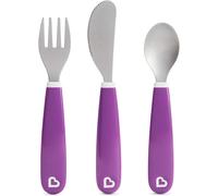 Munchkin Splash Toddler Cutlery Set (Fork, Knife & Spoon), Purple