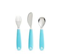Munchkin Splash Toddler Cutlery Set (Fork, Knife & Spoon), Blue