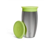Munchkin Stainless Steel Miracle 360 Sippy Cup |BPA Free Baby & Toddler Sippy Cup | Weaning Cup| Baby Cup| Leakproof Children Cups| Baby Sippy Cup| 12+ Months Weaning Cup| 10oz/296 ml| Green