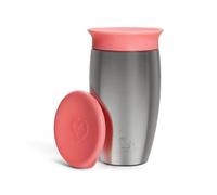 Munchkin Stainless Steel Miracle 360 Sippy Cup |BPA Free Baby & Toddler Sippy Cup | Weaning Cup| Baby Cup| Leakproof Children Cups| Baby Sippy Cup| 12+ Months Weaning Cup| 10oz/296 ml| Pink