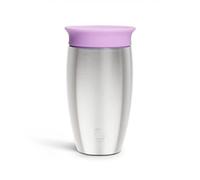 Munchkin Stainless Steel Miracle 360 Sippy Cup |BPA Free Baby & Toddler Sippy Cup | Weaning Cup| Baby Cup| Leakproof Children Cups| Baby Sippy Cup| 12+ Months Weaning Cup| 10oz/296 ml| Purple