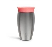 Munchkin Stainless Steel Miracle 360 Sippy Cup |BPA Free Baby & Toddler Sippy Cup | Weaning Cup| Baby Cup| Leakproof Children Cups| Baby Sippy Cup| 12+ Months Weaning Cup| 10oz/296 ml| Pink