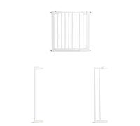 Munchkin Stair Gate, Auto Close Toddler & Baby Gate, Stair Gate Pressure Fit Baby or Dog Gate, Baby Safety Gate for Stairs & Doorways, Easy Install No-Screws Child Gate, 96-103cm, White