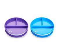 Munchkin Stay Put Divided Suction Plates Purple/Blue
