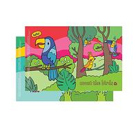 Munchkin Story Mat, BPA Free Disposable Placemats for Kids, 18 Pack, 2 Designs