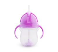 Munchkin Click Lock Tip & Sip Straw Cup | Baby Toddler Sippy Cups with Straw | BPA Free | Leakproof Cup | Dishwasher Safe | Baby Cup Weighted Straw | Baby Bottles -7oz/207 ml | Purple