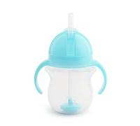 Munchkin Click Lock Tip and Sip Straw Cup | Baby Toddler Sippy Cups with Weighted Straw | BPA Free | Leakproof Cup | Dishwasher Safe | Baby Bottles -7oz/207 ml | Blue