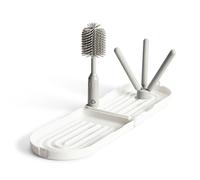 Munchkin® Travel Baby Bottle Drying Rack with Silicone Bottle Brush - Compact and Foldable, Fits Easily in Diaper Bags for On-The-Go Use