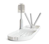 Munchkin Travel Drying Rack with Bottle Brush| Dry up to 3 Baby Bottles at Once | Includes Extendable Silicone Brush with Nipple in Hand | Baby Essentials