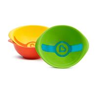 Munchkin White Hot Toddler Bowls | Microwave Safe | Colour Strip Turns White When Food and Bowl are Too Hot | Baby and Toddler Feeding Bowl | 6m+ | Baby Weaning Set | 3 Pack