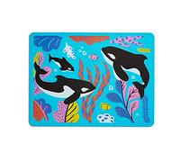 Munchkin WildLove Reversible Silicone Placemat for Kids, 1pk, Orca